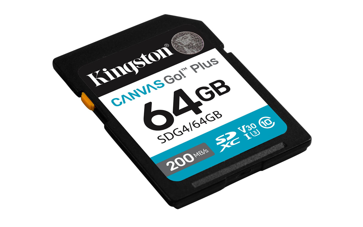 KINGSTON Digital Media Kingston Technology Canvas Go! Plus 64GB SDXC Canvas Go Plus Gen4 200MB/s C10 UHS-I U3 V30 - SDG4/64GB