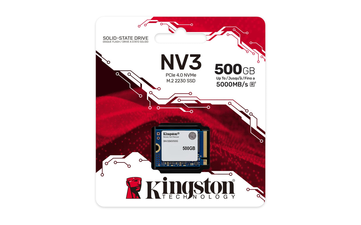 KINGSTON Hard Drives & SSD Kingston Technology 500G NV3 M.2 2230 NVMe SSD - SNV3SM3/500G