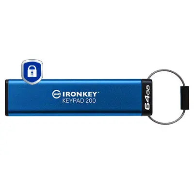 KINGSTON Kingston Technology IronKey 64GB Keypad 200, FIPS 140-3 Lvl 3 AES-256 Hardware Encrypted - IKKP200/64GB