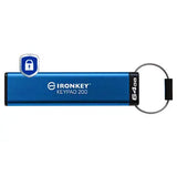 KINGSTON Kingston Technology IronKey 64GB Keypad 200, FIPS 140-3 Lvl 3 AES-256 Hardware Encrypted - IKKP200/64GB