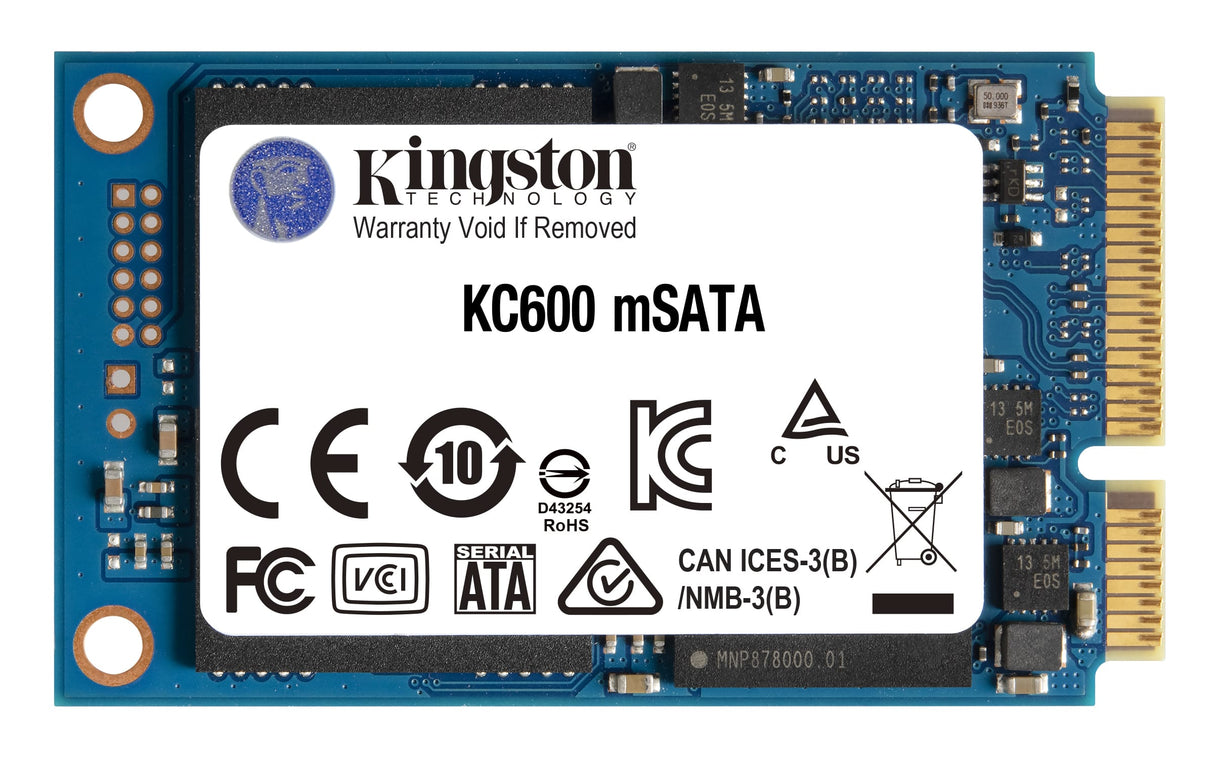 KINGSTON Solid State Drive Kingston Technology 256G SSD KC600 SATA3 mSATA - SKC600MS/256G