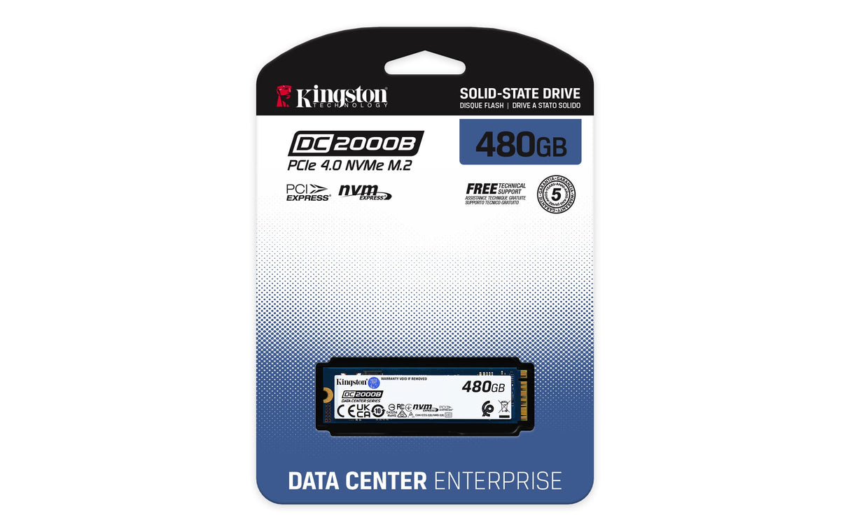 KINGSTON Solid State Drive Kingston Technology 480G DC2000B PCIe 4.0 M.2 2280 Enterprise SSD - SEDC2000BM8/480G