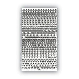 LEGRAND LEGRAND Press-On Vinyl Self-Adhesive Numbers and Uppercase Letters, 0.25" Tall, Black Characters, 61 - 01000