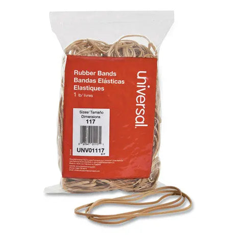 LEGRAND LEGRAND Rubber Bands, Size 117, 0.06" Gauge, Beige, 1 lb Box, 210/Pack - 01117