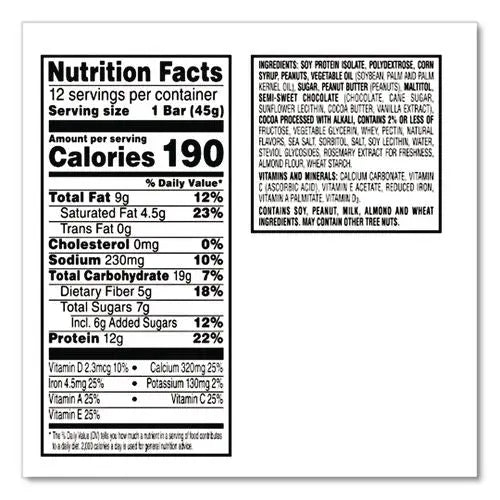 LEGRAND LEGRAND Special K Protein Meal Bar, Chocolate/Peanut Butter, 1.59 oz, 8/Box - 29190
