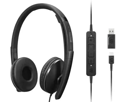 LENOVO Lenovo 4XD1M45627 headphones/headset Wired Head-band USB Type-C Black - 4XD1M45627