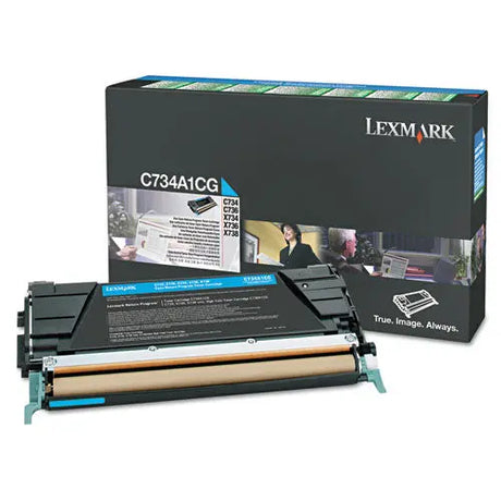 LEXMARK LEXMARK  Return Program High-Yield Toner, 10,000 Page-Yield, Cyan - C748H1CG