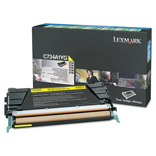 LEXMARK LEXMARK  Return Program High-Yield Toner, 10,000 Page-Yield, Yellow - C748H1YG