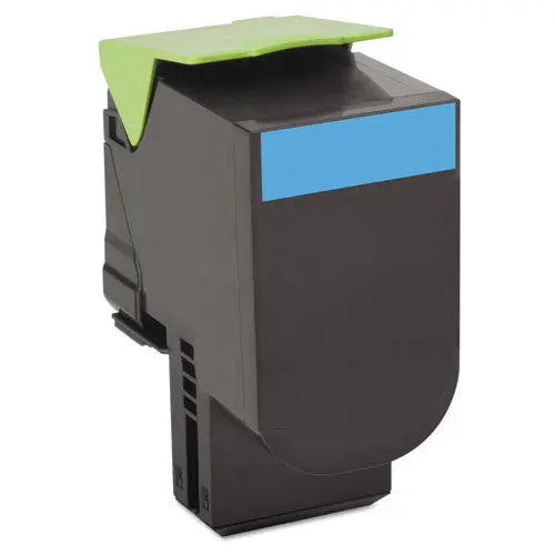 LEXMARK LEXMARK  Return Program Toner, 1,000 Page-Yield, Cyan - 80C10C0