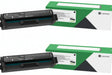Lexmark 20N1HK0 Black High Yield Return Program Toner Cartridge 2-Pack for CS331, CX331 LEXMARK