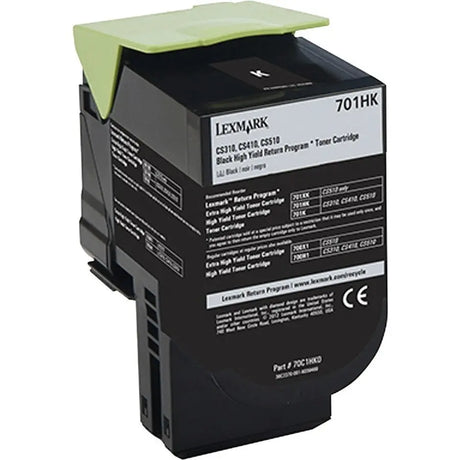 LEXMARK Printers/Printer Ink and Toners Lexmark 701HK Black Toner Cartridge Return Program High Yield 4,000 Pages 70C1HK0