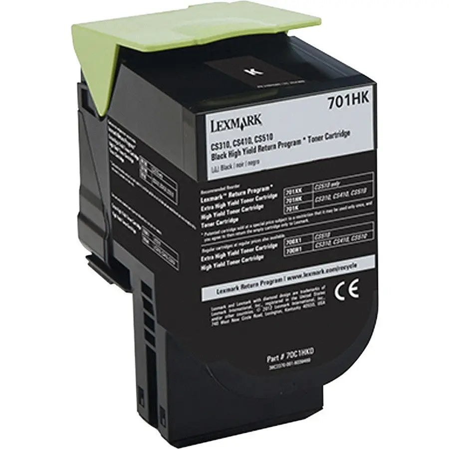 LEXMARK Printers/Printer Ink and Toners Lexmark 701HK Black Toner Cartridge Return Program High Yield 4,000 Pages 70C1HK0