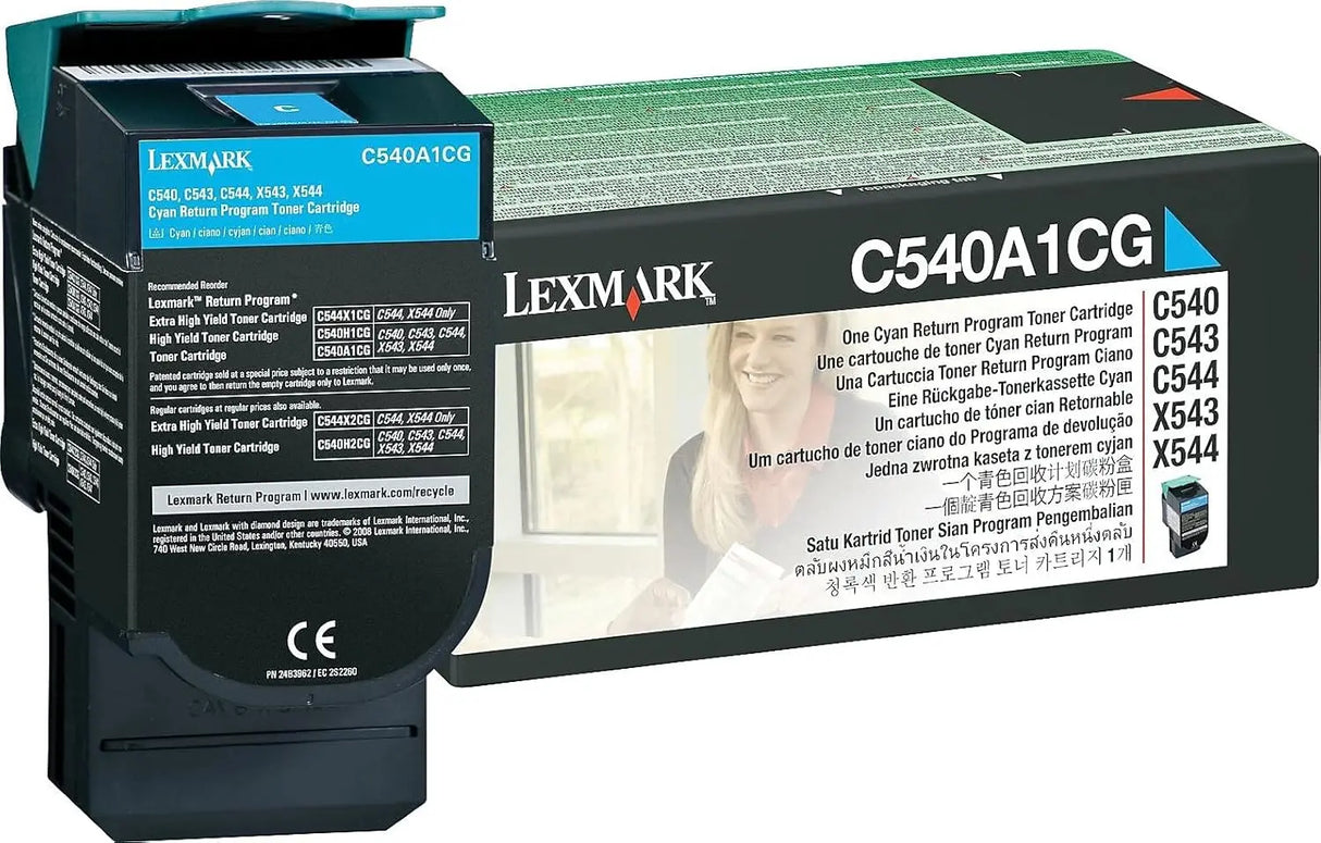 LEXMARK Printers/Printer Ink and Toners Lexmark C748 Cyan Toner Cartridge Return Program High Yield - C748H4CG