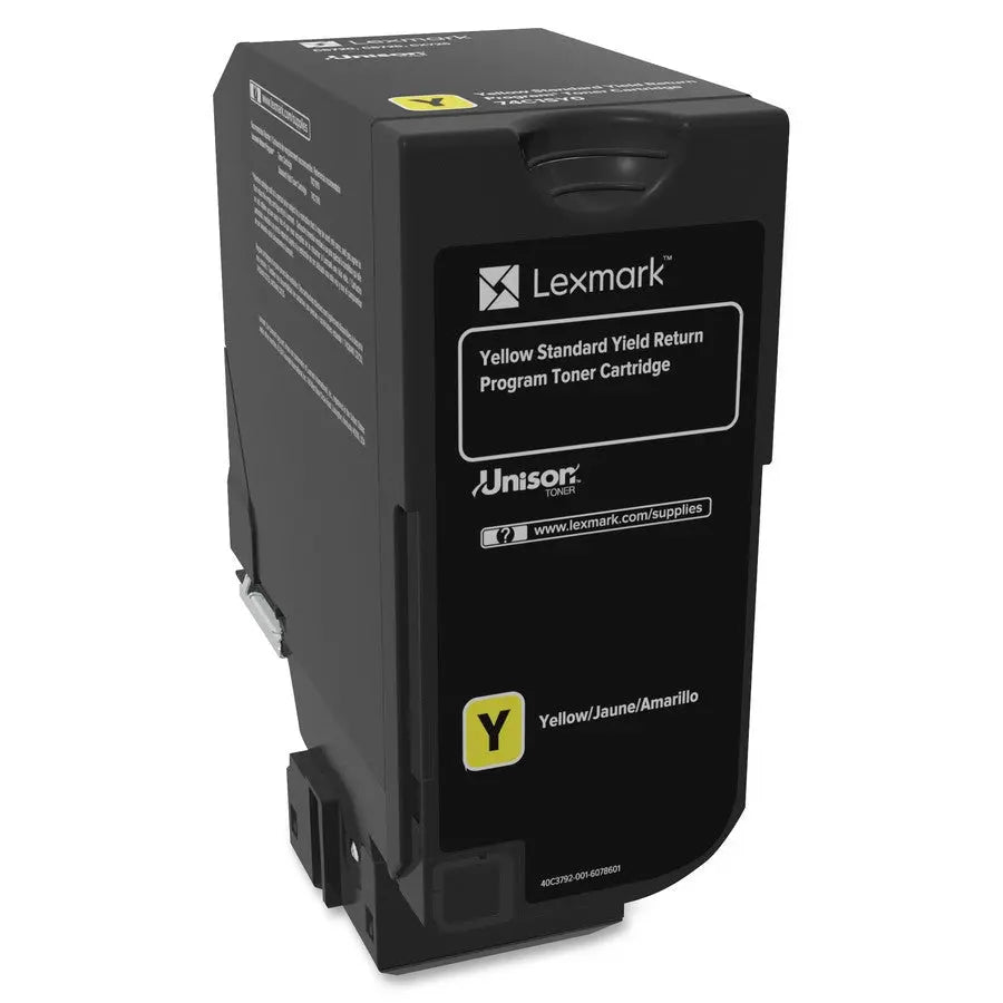 LEXMARK Printers/Printer Ink and Toners Lexmark CS720, CS/CX725 Yellow Toner Cartridge Return Program Yield 7,000 Pages 74C1SY0