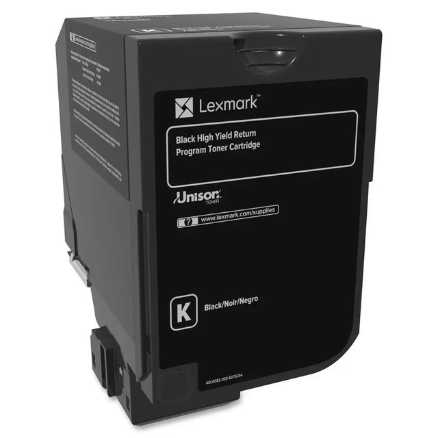 LEXMARK Printers/Printer Ink and Toners Lexmark CS720, CS725 Black Toner Cartridge Return Program Yield 20,000 Pages 74C1HK0