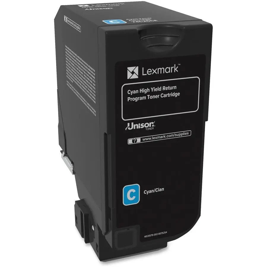 LEXMARK Printers/Printer Ink and Toners Lexmark CS725 Cyan Toner Cartridge Return Program Yield 12,000 Pages 74C1HC0