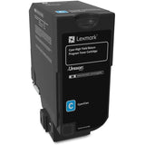 LEXMARK Printers/Printer Ink and Toners Lexmark CX725 Cyan Toner Cartridge Return Program Yield 16,000 Pages 84C1HC0