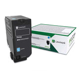 LEXMARK Printers/Printer Ink and Toners Lexmark Cyan Toner Cartridge Return Program, TAA Compliant - 74C00CG