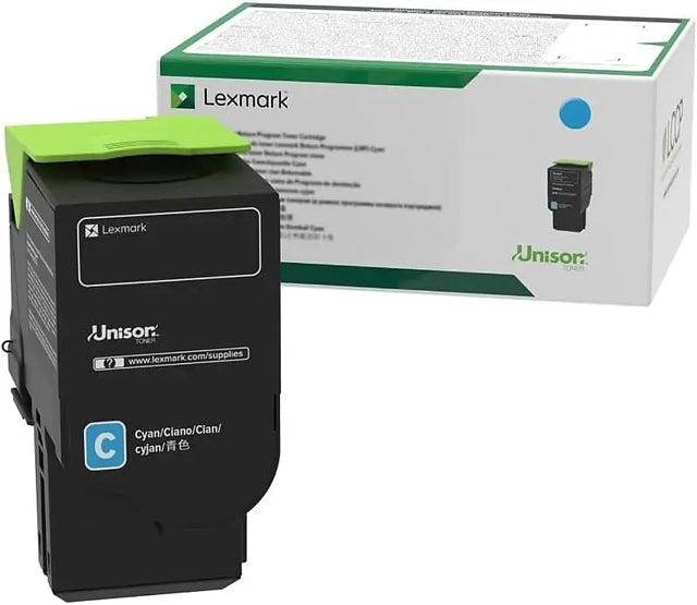 LEXMARK Printers/Printer Ink and Toners Lexmark Cyan Toner Cartridge Return Program Yield 1,000 Pages - 80C00CG