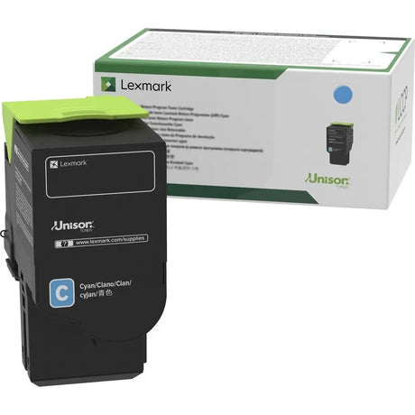 LEXMARK Printers/Printer Ink and Toners Lexmark Cyan Toner Cartridge Return Program Yield 1,400 Pages 78C10C0
