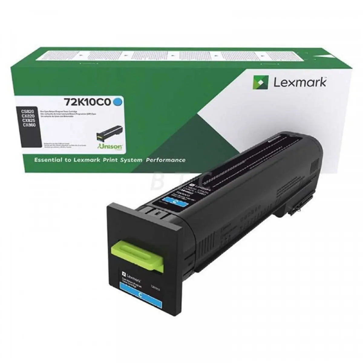 LEXMARK Printers/Printer Ink and Toners Lexmark Cyan Toner Cartridge Return Program Yield 8000 Pages, TAA Compliant - 72K00CG