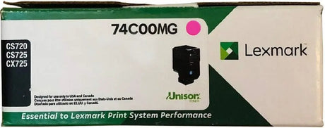 LEXMARK Printers/Printer Ink and Toners Lexmark Magenta Toner Cartridge Return Program, TAA Compliant - 74C00MG