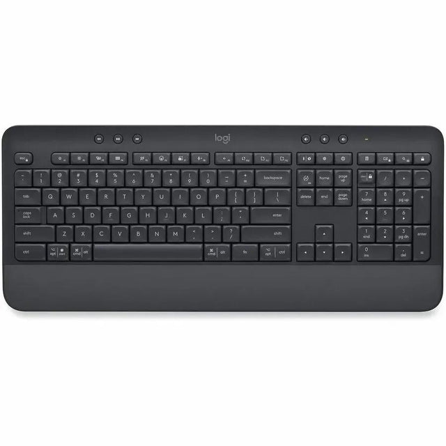 LOGITECH Logitech Signature K650 Wireless Comfort Keyboard - Wireless Connectivity - Bluetooth/RF - 32.81 ft - PC, Mac - AA Battery Size Supported - Graphite