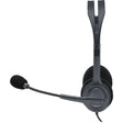 LOGITECH Logitech Stereo Headset H111 - Stereo - Mini-phone (3.5mm) - Wired - 32 Ohm - 20 Hz - 20 kHz - Over-the-head - Binaural - Supra-aural - 5.91 ft Cable - Noise Canceling - 981-000612