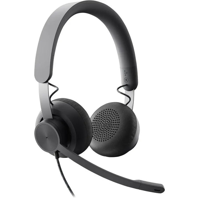 LOGITECH Logitech Zone Headset - Stereo - USB Type C - Wired - 32 Ohm - 20 Hz - 16 kHz - Over-the-head - Binaural - Circumaural - 6.23 ft Cable - Uni-directional, Omni-directional Microphone - 981-000871