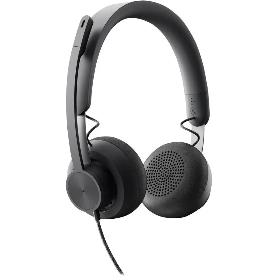 LOGITECH Logitech Zone Headset - Stereo - USB Type C - Wired - 32 Ohm - 20 Hz - 16 kHz - Over-the-head - Binaural - Circumaural - 6.23 ft Cable - Uni-directional, Omni-directional Microphone - 981-000876