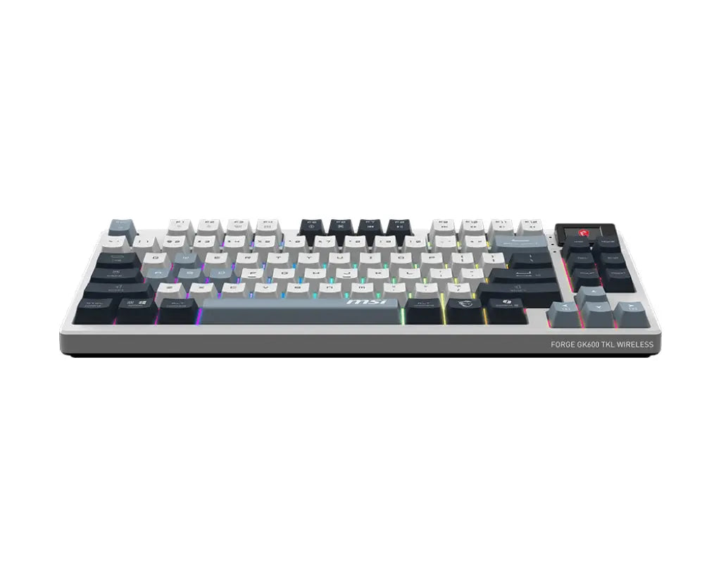 MSI MSI FORGE GK600 TKL WIRELESS SKY keyboard Gaming USB + Bluetooth QWERTY UK English Blue, White - FORGEGK600B