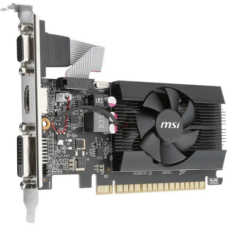 MSI MSI NVIDIA GeForce GT 710 Graphic Card - 2 GB DDR3 SDRAM - Low-profile - 954 MHz Core - 64 bit Bus Width - PCI Express 2.0 x16 - HDMI - VGA - DVI - G7102D3P