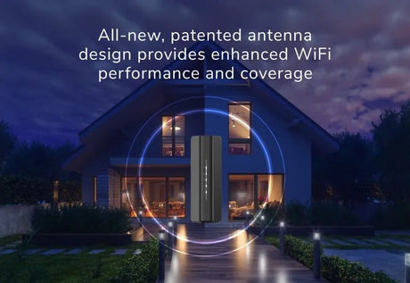 NETGEAR Bridge / Router NETGEAR Nighthawk RS100 wireless router Gigabit Ethernet Dual-band (2.4 GHz / 5 GHz) Black - RS100-100NAS