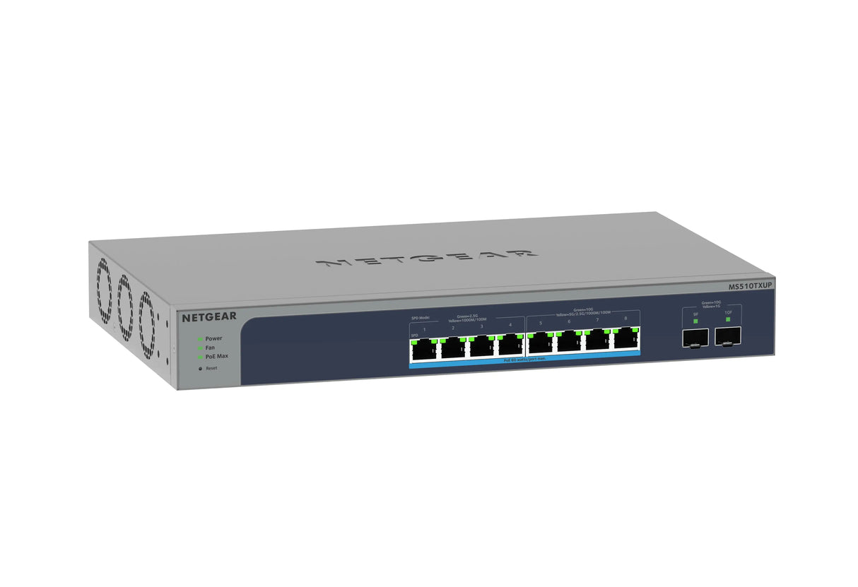 NETGEAR NETGEAR 10-Port PoE Multi-Gigabit/10G Ethernet Smart Switch (MS510TXUP) - MS510TXUP-100NAS