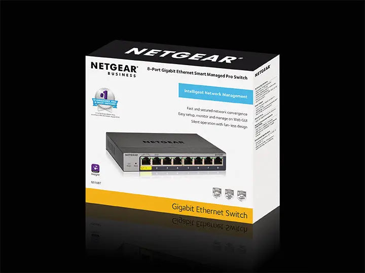 NETGEAR NETGEAR GS108T-300 Managed L2 Gigabit Ethernet (10/100/1000) Grey - GS108T-300NAS