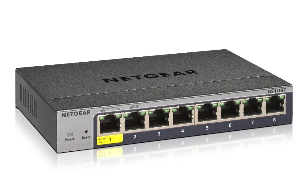 NETGEAR NETGEAR GS108T-300 Managed L2 Gigabit Ethernet (10/100/1000) Grey - GS108T-300NAS