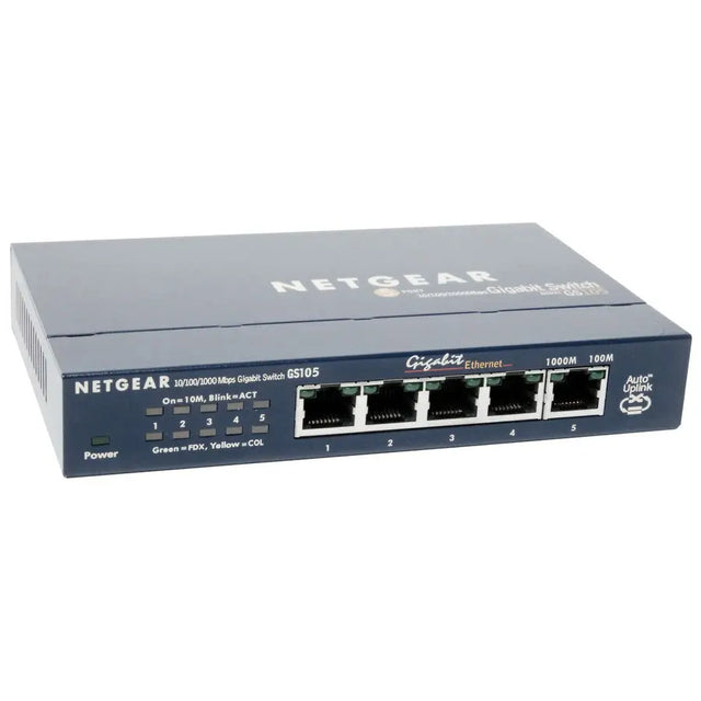 NETGEAR Netgear ProSafe GS105 Ethernet Switch - 5 x 10/100/1000Base-T - GS105NA