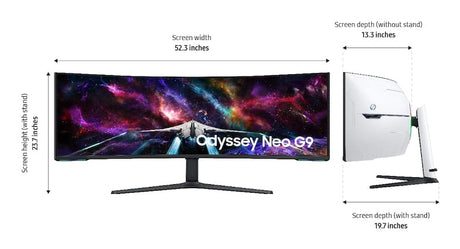 SAMSUNG LCD Display Samsung LS57CG952NNXZA computer monitor 144.8 cm (57") 7680 x 2160 pixels Dual UHD LCD Black, White - S57CG952NN