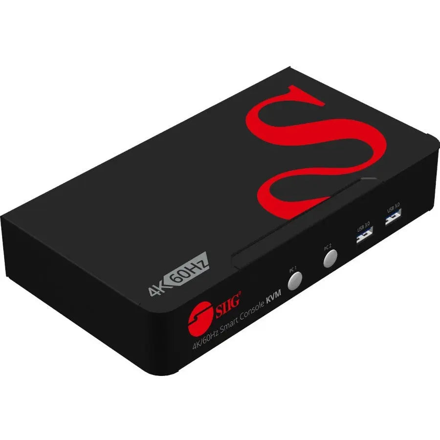 SIIG 2 Port 4K 60HZ DisplayPort 1.2 KVM Switch with USB 3.0 and Multi-Media ports - DP KVM Switch - TAA Compliant - CE-DP0F11-S1