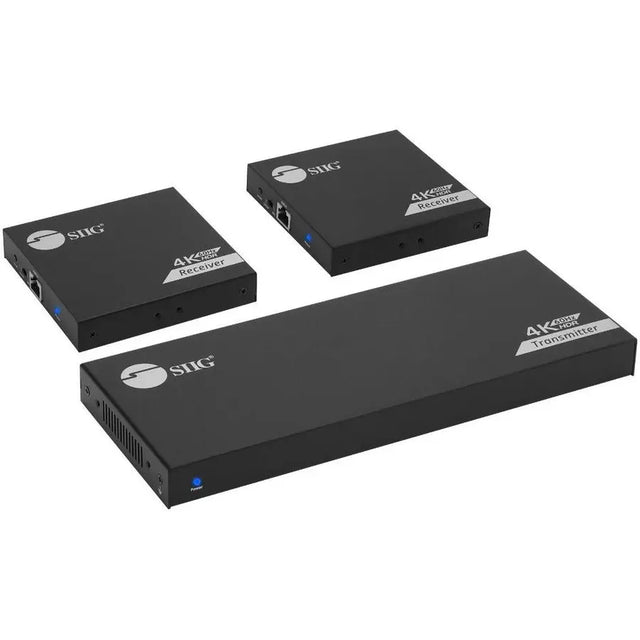 SIIG SIIG 1x2 HDMI Splitter Over Cat6 Extender with Loopout, IR, ARC & RS-232 - HDMI 1x2 Extender/Splitter, Extends 4K@60Hz HDMI signal to 2 displays up to 230ft (70m) over Cat6 cable, HDMI Loopout, IR Control, ARC, RS-232, Metal Housing, Wall mount design