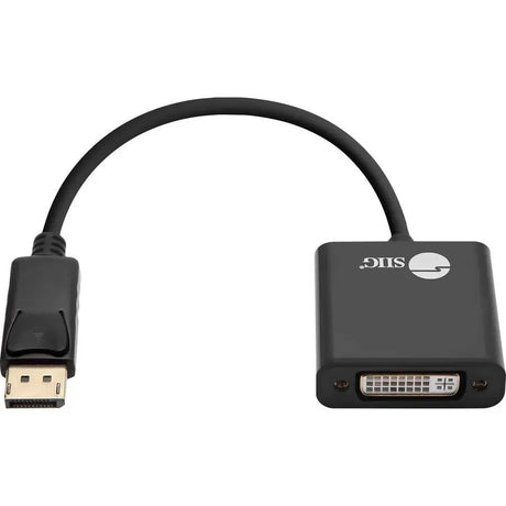 SIIG SIIG DisplayPort To DVI Converter - DisplayPort/DVI-D Video Cable for Video Device, Monitor, Computer, HDTV, PC - First End: 1 x 20-pin DisplayPort Digital Audio/Video - Male - Second End: 1 x 29-pin ...  - CB-DP1U12-S1