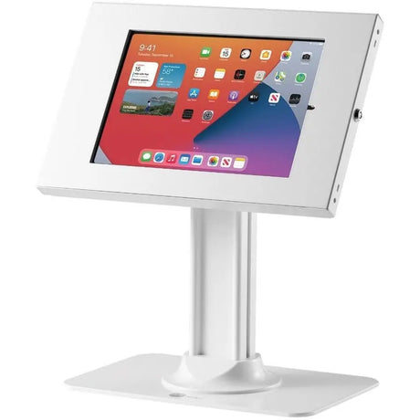 SIIG SIIG Lockable Countertop Kiosk Stand for iPad - Tablet Security Stand, Lockable Countertop Kiosk Stand Holder for iPad w/ Lock and Key Mechanism, fits 9.7" to 11" tablets, 90&deg; Rotate, 75&deg; Tilt - iPad, iPad Air, iPad Pro, Samsung Galaxy Tab A