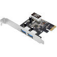 SIIG SIIG USB 3.0 2 Port (Ext) PCIe Host Card - UASP - 5Gbps Transfer Rate PCI Express 2.0 - Plug-in Card - LB-US0314-S1
