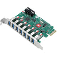 SIIG SIIG USB 3.0 7 Port PCIe Host Card - UASP Mode - 5Gbps Transfer Rate PCI Express 2.0 Card - Compliant with Intel xHCI - JU-P70211-S1