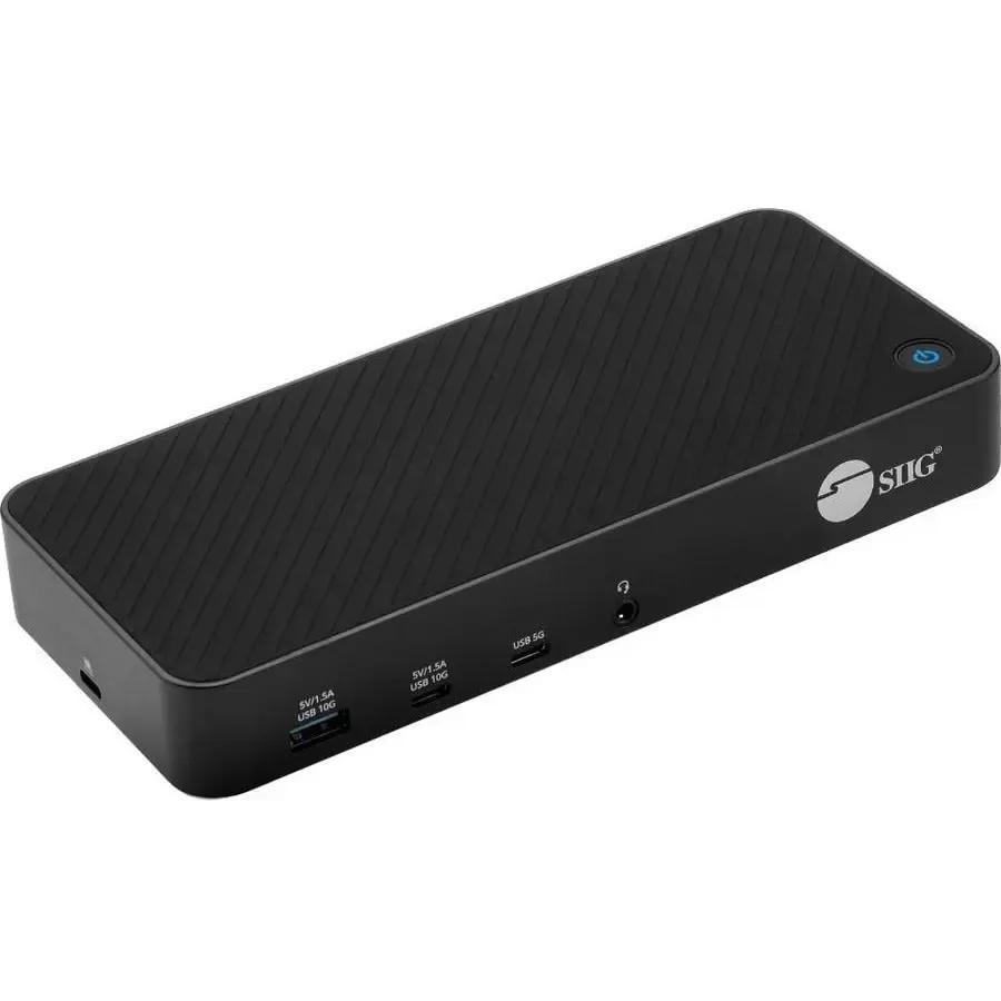 SIIG Triple Hybrid 4K Video Docking Station with 100W PD Charging - USB-C to HDMI or DisplayPort Docking Station - JU-DK0P11-S1