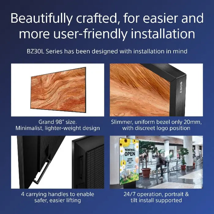 SONY Sony BRAVIA FW-98BZ30L 4K HDR Full Array LED Professional display, 440 cd/m2, 24/7 and 5 years PrimeSupport - FW98BZ30L