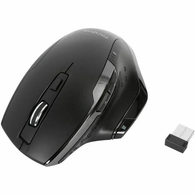 TARGUS Targus Antimicrobial Ergo Wireless Mouse - BlueTrace - Wireless - Radio Frequency - 2.40 GHz - Black - USB Type A - 1600 dpi - Scroll Wheel, Thumbwheel - 7 Button(s) - Right-handed Only - AMW584GL