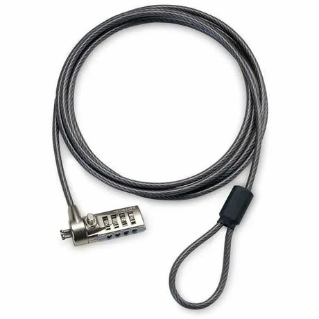 TARGUS Targus DEFCON Combo Lock (CL) - TAA Compliant - Resettable - 4-digit - Black - Galvanized Steel - 6.60 ft - For Notebook - TAA Compliant - PA410U