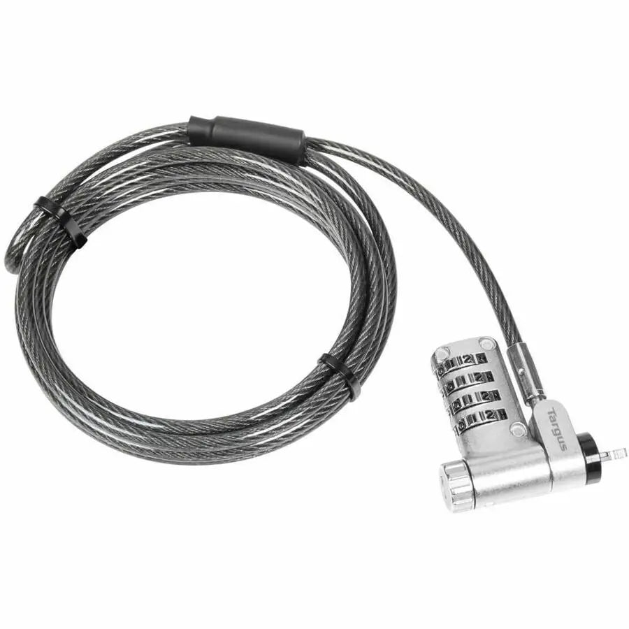 TARGUS Targus DEFCON Ultimate Universal Resettable Combination Cable Lock - Resettable - 4-digit - Silver - Galvanized Steel - 6.50 ft - For Monitor, Notebook, Docking Station, IP Phone - ASP96RGL