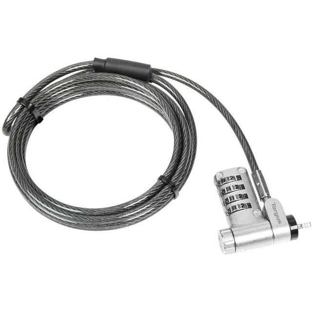 TARGUS Targus DEFCON Ultimate Universal Resettable Combination Cable Lock - Resettable - 4-digit - Silver - Galvanized Steel - 6.50 ft - For Monitor, Notebook, Docking Station, IP Phone - ASP96RGL
